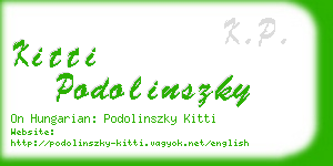 kitti podolinszky business card